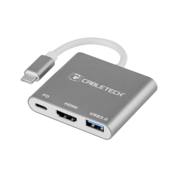 Złącze adapter Cabletech wtyk Typu C - gniazda USB 3.0 HDMI 2.0 Typu C